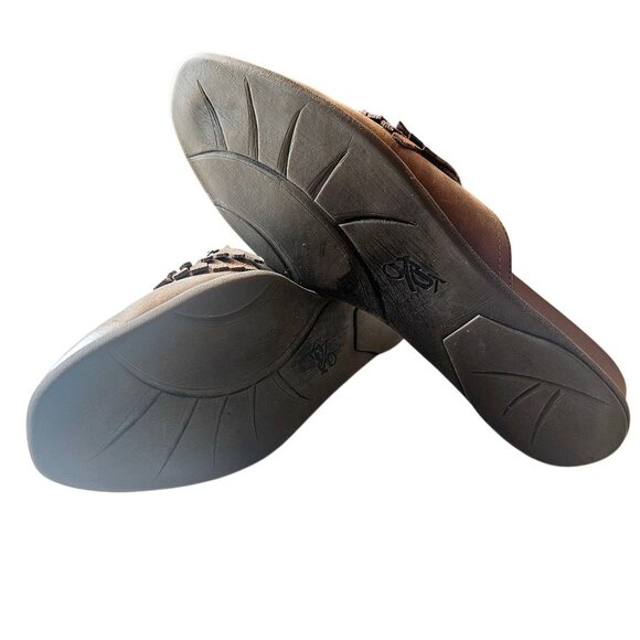 OTBT Gleam Fringe Silver Turquoise Boho Roundtree Flat Slides Mule, 9.5 - Picture 7 of 8